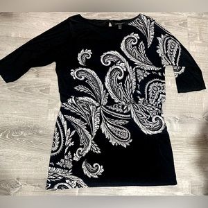 WHBM Paisley Blouson Dress Size XL